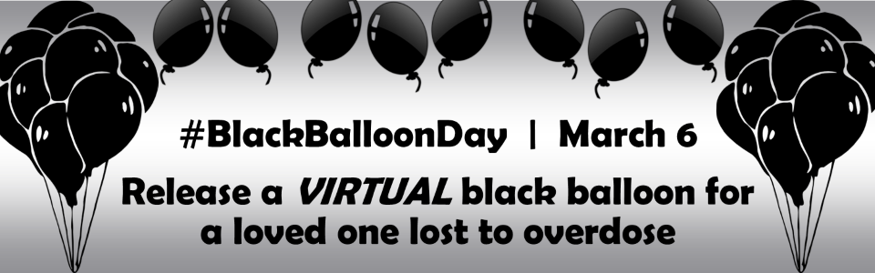 Clusters of black balloons; #BlackBalloon Day | March 6